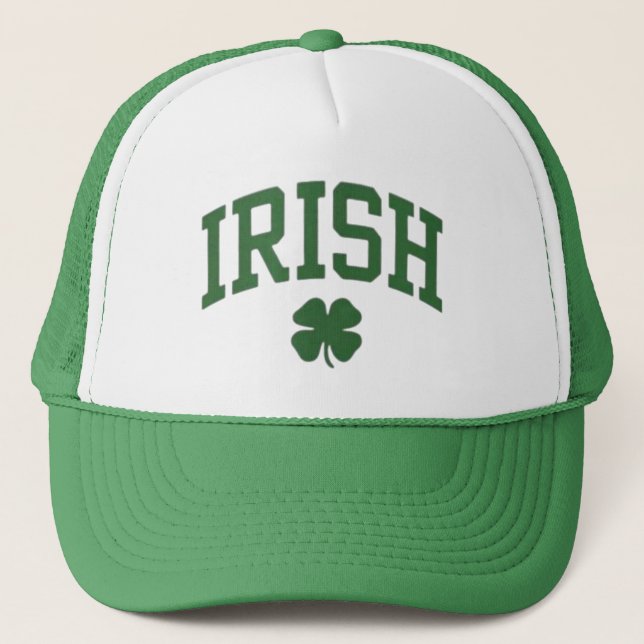 Classic Irish Pride Shamrock - St. Patrick's Day Trucker Hat (Front)
