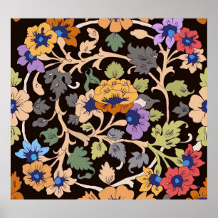 Classic Islamic: Floral Seamless Ornament Poster