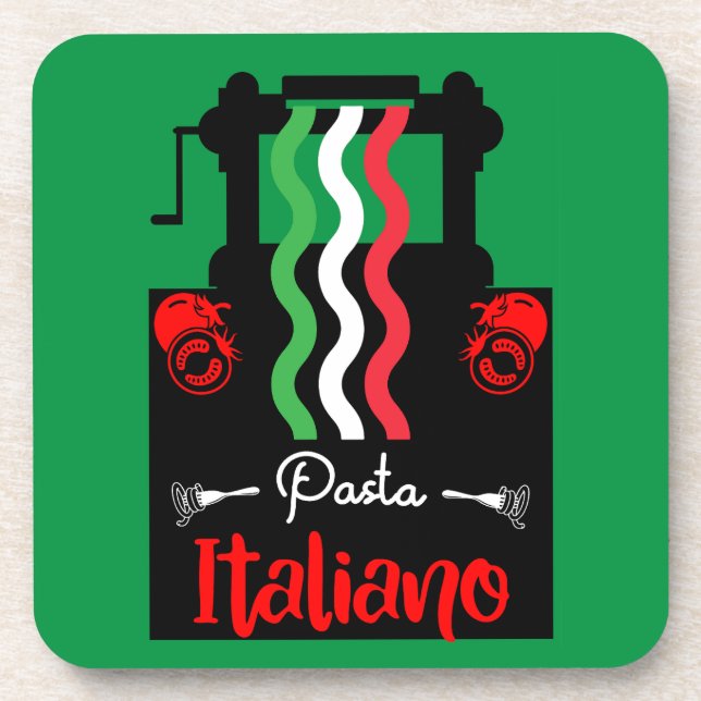 Classic Italian Pasta Kitchen Gift Coaster (Front)