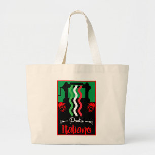 Classic Italian Pasta Kitchen Gift Large Tote Bag