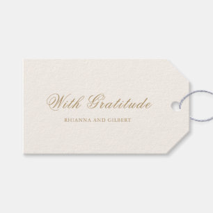 Classic Ivory and Gold Timeless Wedding Gift Tags