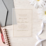 Classic Ivory and Gold Wedding Save the Date Vellum Invitations<br><div class="desc">A classic and timeless design.</div>