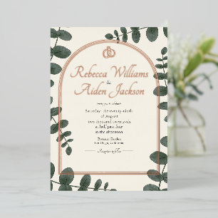 Classic Ivory and Rose Gold Foil Wedding