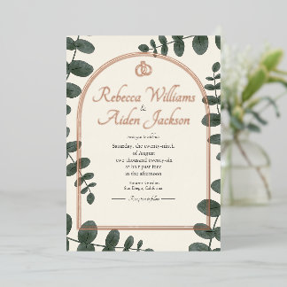 Classic Ivory and Rose Gold Foil Wedding