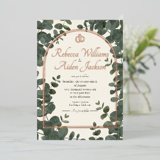 Classic Ivory and Rose Gold Foil Wedding