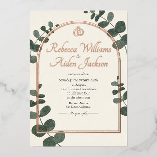Classic Ivory and Rose Gold Foil Wedding