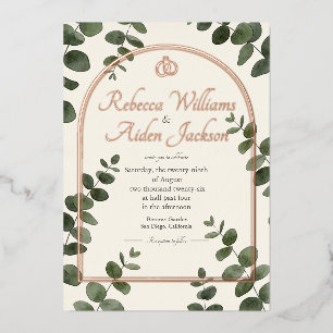 Classic Ivory and Rose Gold Foil Wedding