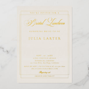 Classic Ivory Black Calligraphy Bridal Luncheon