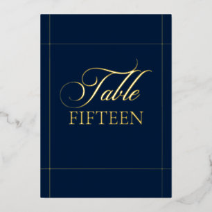 Classic Ivory Black Calligraphy Table Number Sign