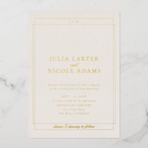 Classic Ivory Black Simple Minimalist Wedding