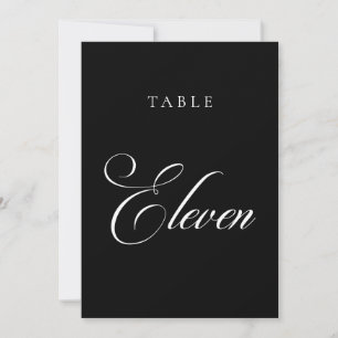 Classic Ivory Calligraphy Wedding Table Number