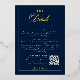 Classic Ivory Navy Calligraphy Wedding Details