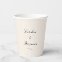 Classic Ivory Script Elegant Wedding Custom Name
