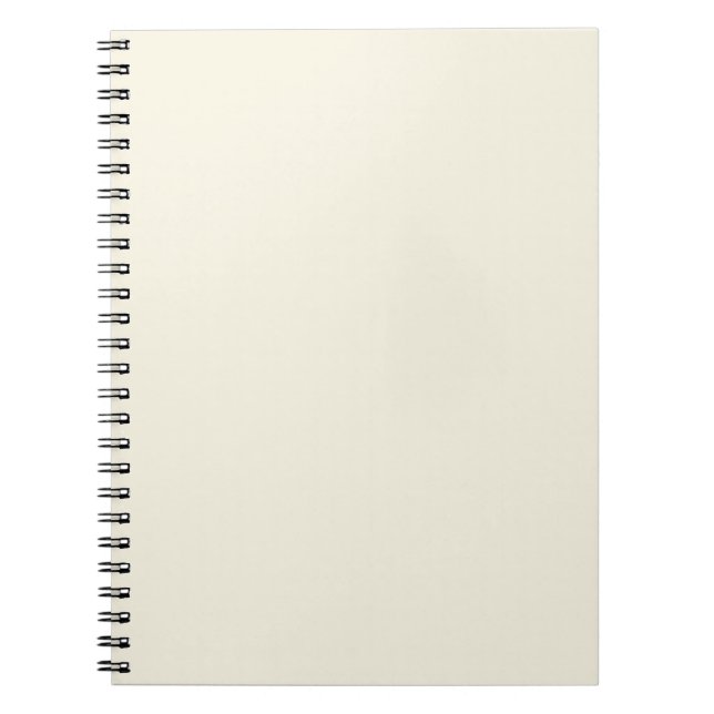 Classic Ivory Solid Colour Minimalist Notebook (Front)
