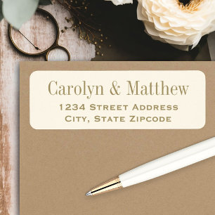 Classic Ivory Vintage Wedding Return Address Label