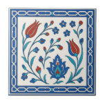 Classic Iznik Floral Ceramic Tile in Blue & Red<br><div class="desc">Celebrate timeless elegance with this Classic Iznik Floral Ceramic Tile, inspired by the rich visual heritage of Ottoman art. Featuring delicately stylised tulips and blossoms in vivid shades of cobalt blue, turquoise, and deep red, the design echoes the balance and beauty of traditional Turkish ceramic work. Perfect as a wall...</div>
