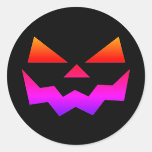 Classic Jack-o-lantern pumpkin face smile Round Sticker