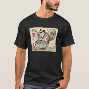 Classic Japanese Art Noodles Wildlife Sugar Glider T-Shirt