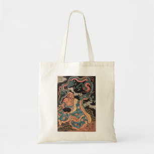 Classic Japanese Legendary Warrior Dragon Tote Bag