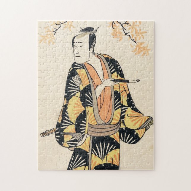Classic japanese legendary warrior samurai art jigsaw puzzle (Vertical)