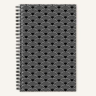 Classic Japanese Seigaiha Wave Pattern Notebook