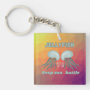 Classic jellyfish shirt key ring