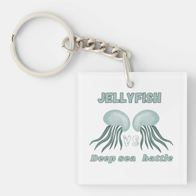 Classic jellyfish shirt key ring (Front)