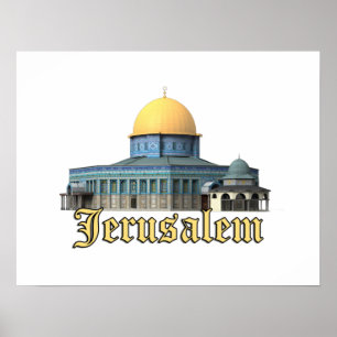Classic Jerusalem Dome of The Rock Design Poster