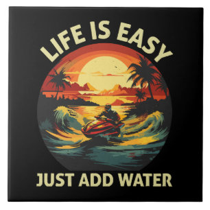 Classic Jet Ski skier Ceramic Tile