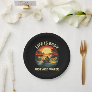Classic Jet Ski skier Paper Plate
