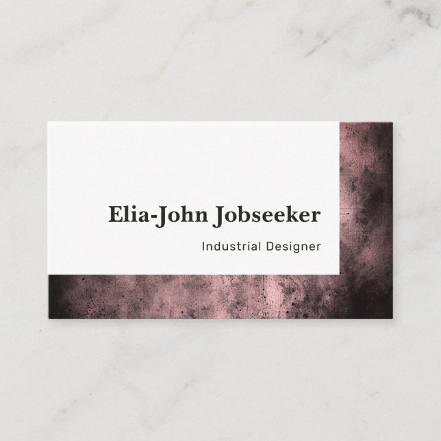 Classic Job Seeker Simple Minimalist Red Stone Business Card (Front)