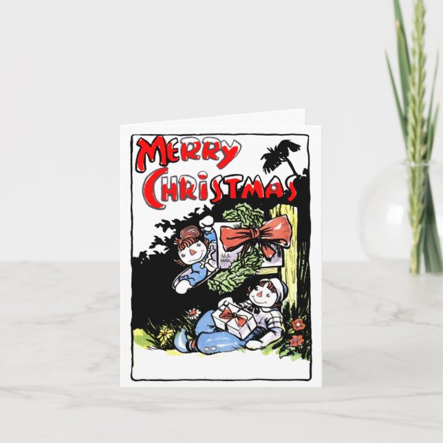 Classic Johnny Gruelle Christmas Card (Front)