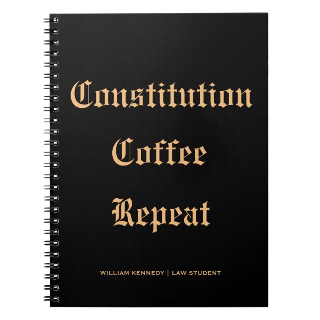 Classic Journal Constitution Black Law Student  (Front)