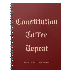 Classic Journal Constitution Note Red Law Student 