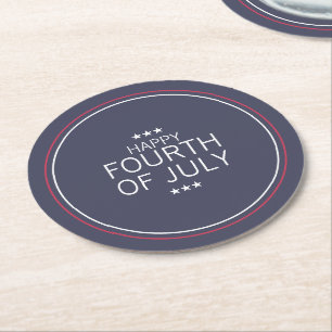 Classic July 4th Independence Day Paper Coasters