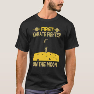 Classic Karate Fighter On The Moon T-Shirt