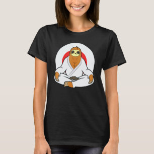 Classic Karate Master Martial Arts Jiu Jitsu Sloth T-Shirt