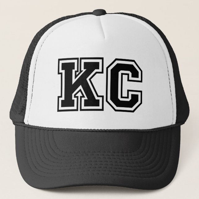 Classic 'KC' Monogram Trucker Hat (Front)