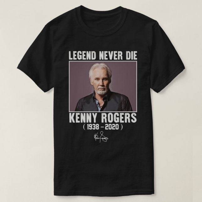 Classic Kenny Rogers Legend Never Die T-Shirt (Design Front)