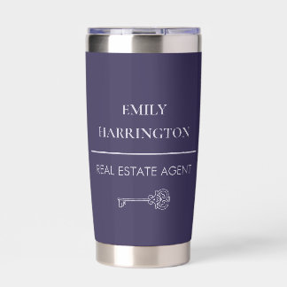 Classic Key Purple Real Estate Agent Insulated Tumbler