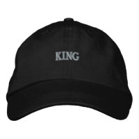 Classic KING Text Printed Black Basic Adjustable
