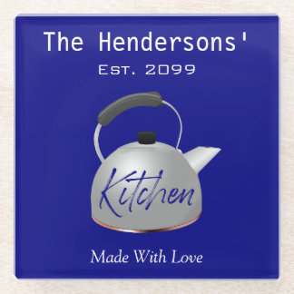 Classic Kitchen Made With Love Glass Coasters