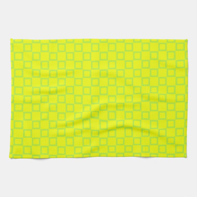 Classic Kitchen towel with yellow Abstract Design (Horizontal)