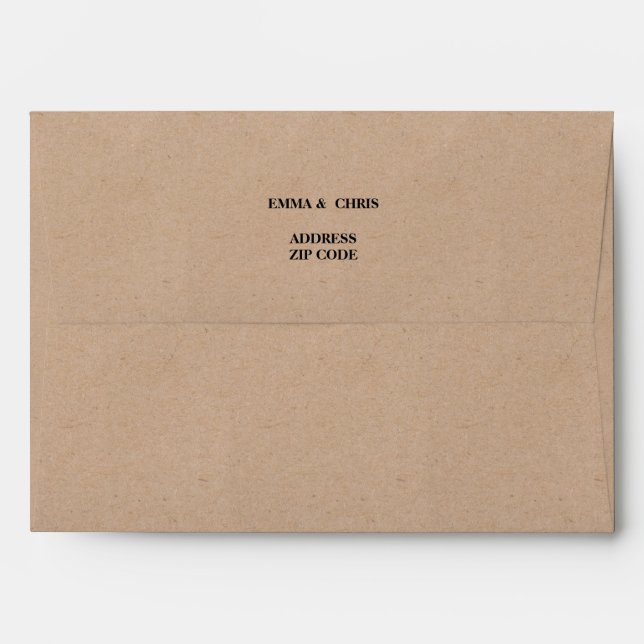 Classic Kraft Style Envelope (Back (Top Flap))
