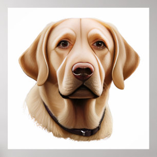 Classic Labrador Retriever Illustration Poster