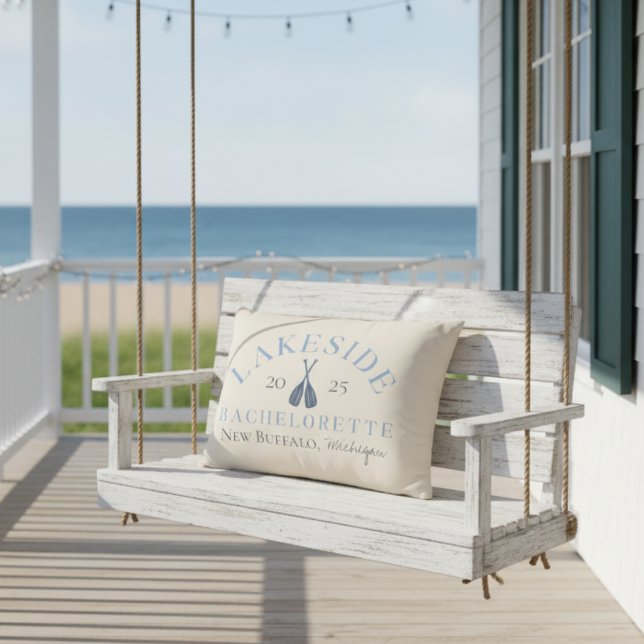 Classic Lake Bachelorette Girls Weekend Decorative Cushion (Kick back at the lake with this coastal Classic Lake Bachelorette Girls Weekend Accent Pillow!)