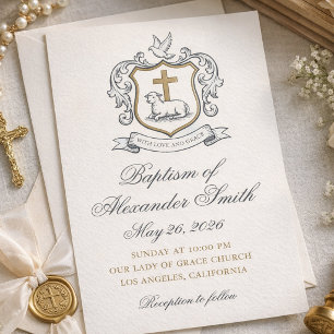 Classic Lamb of God Baptism Announcement