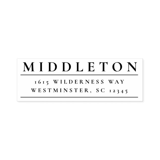 Classic Last Name Return Address  Self-inking Stamp (Design)