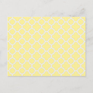 Classic Lattice quatrefoil in Canary yellow Postcard
