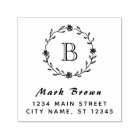 Classic Laurel Wreath Monogram Return Address